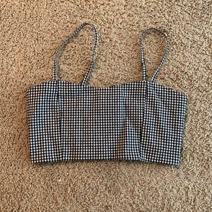 Brandy Melville John Galt black gingham bra top